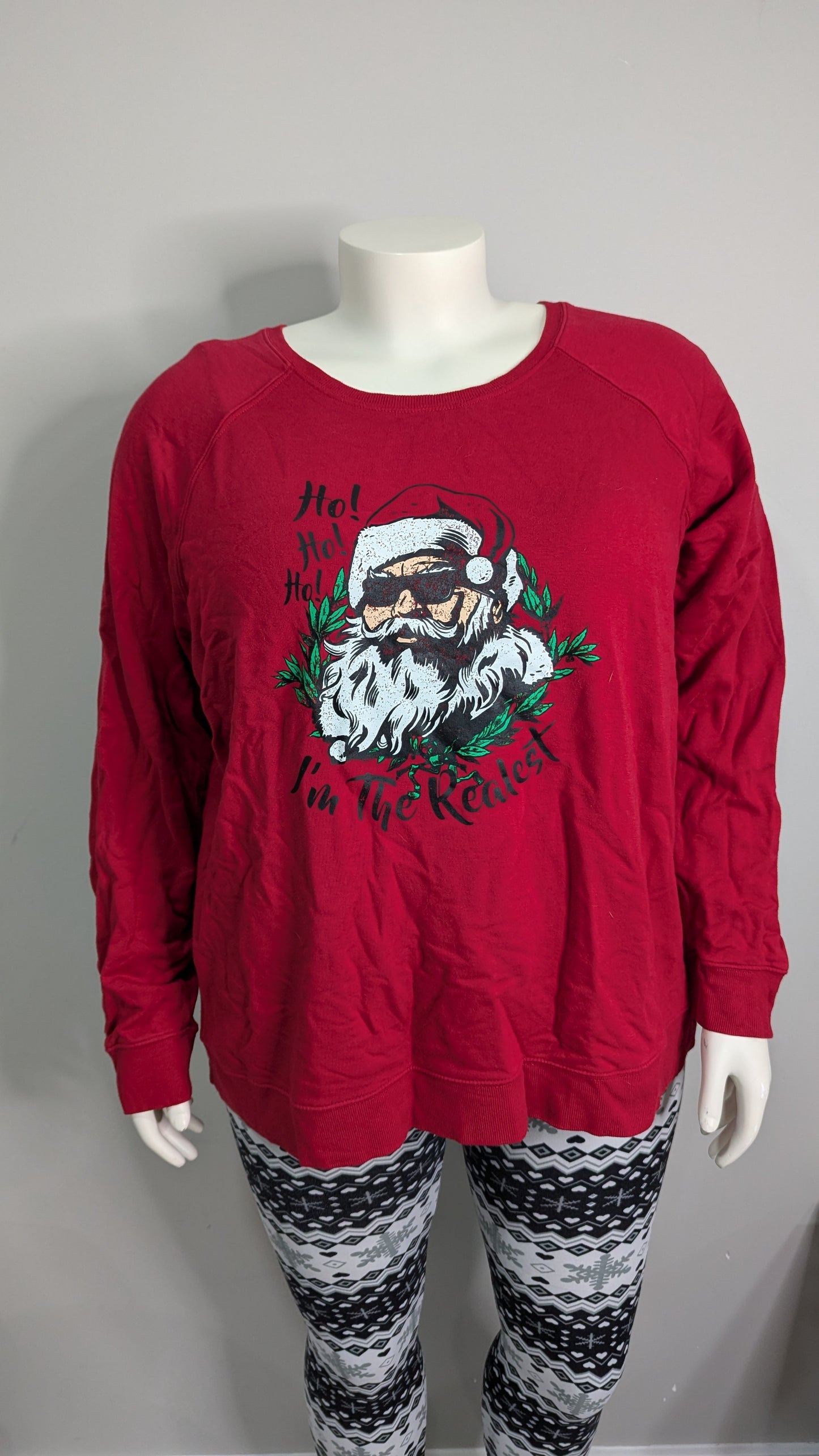 Torrid Red Santa Sweatshirt - Size 1X