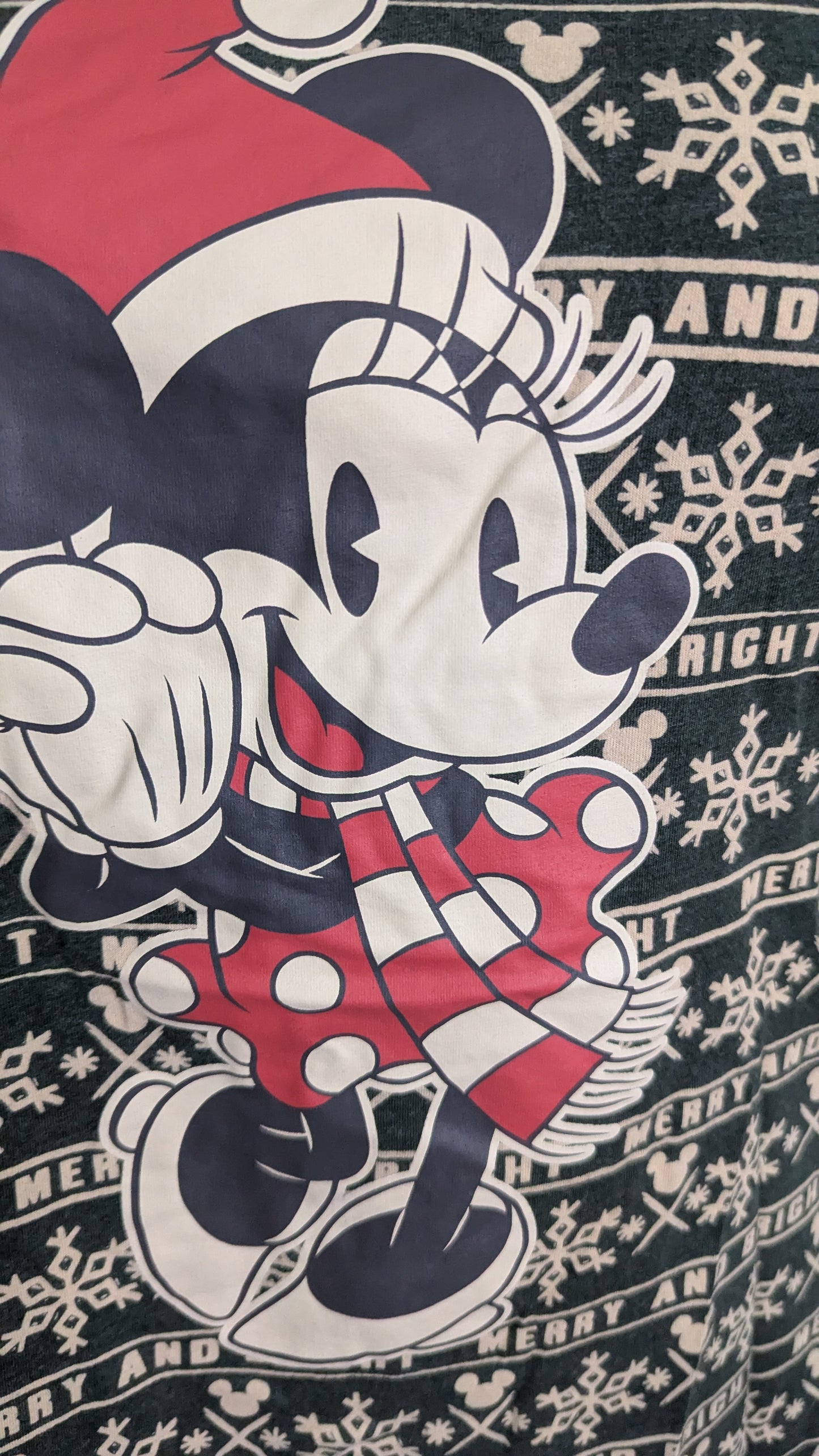 Minnie Mouse Merry and Bright V-Neck T-shirt - Size 3X