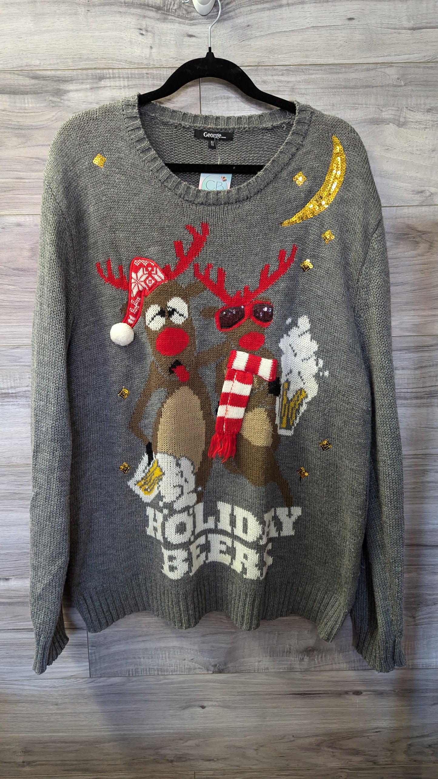 George Holiday Beer Christmas Sweater - Size XL