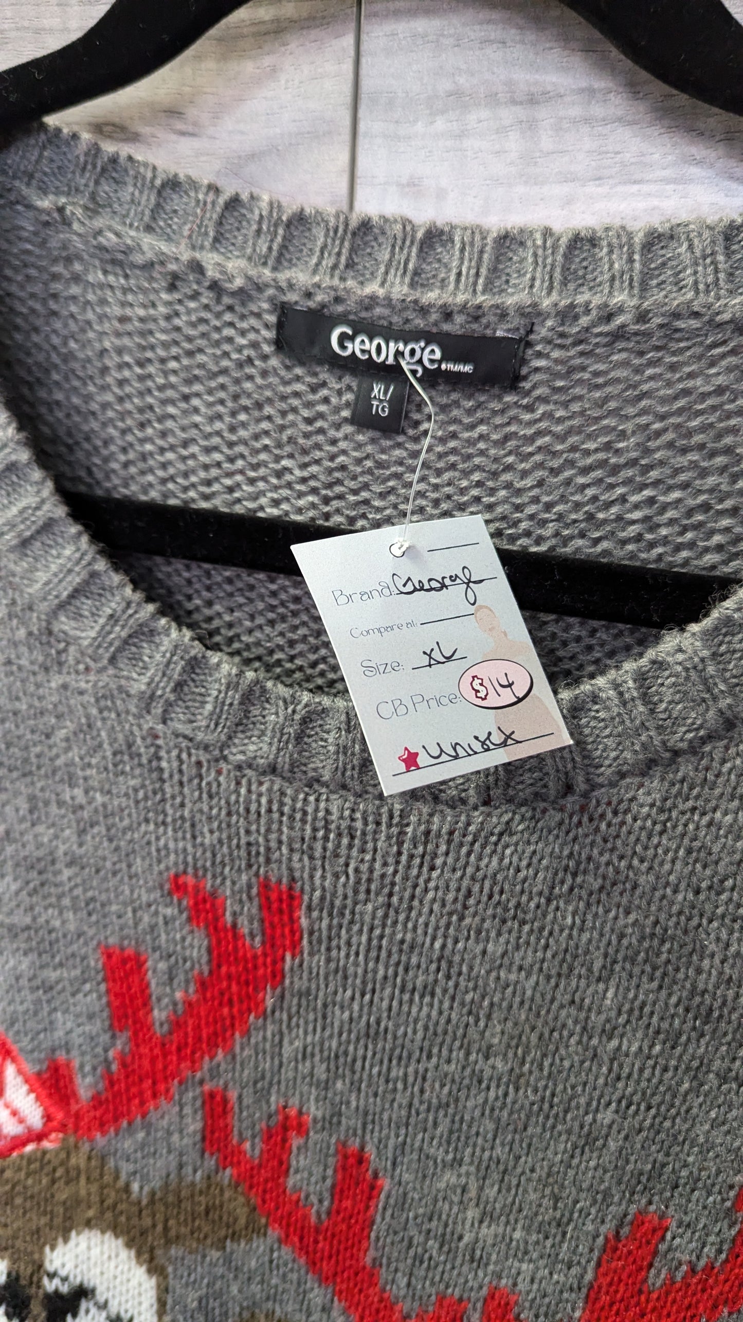 George Holiday Beer Christmas Sweater - Size XL