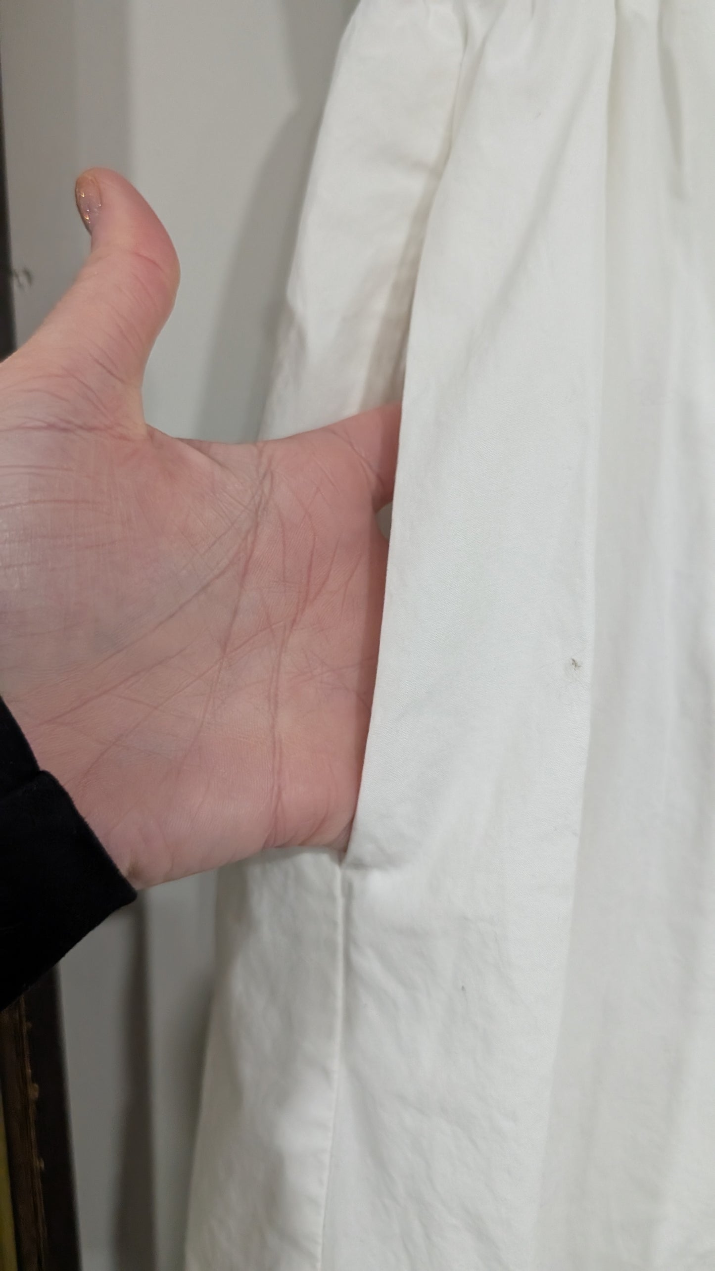 White gap linen Skirt - Shin length