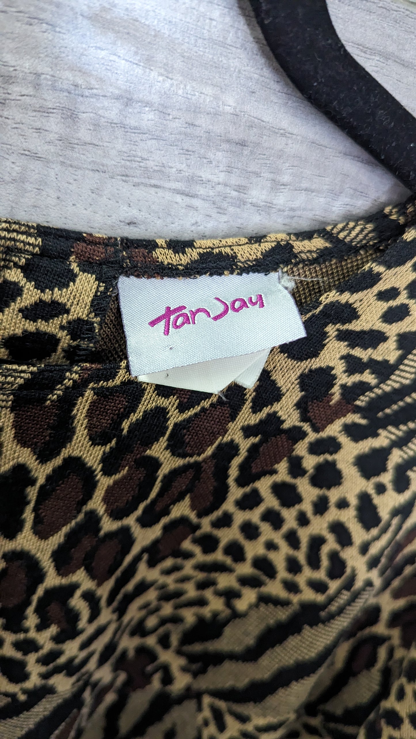 Vintage Animal Print Tanjay Top - Size 18