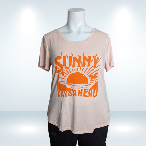 Ricki's Sunny Days Peach Graphic Tee - NWT - Size XL