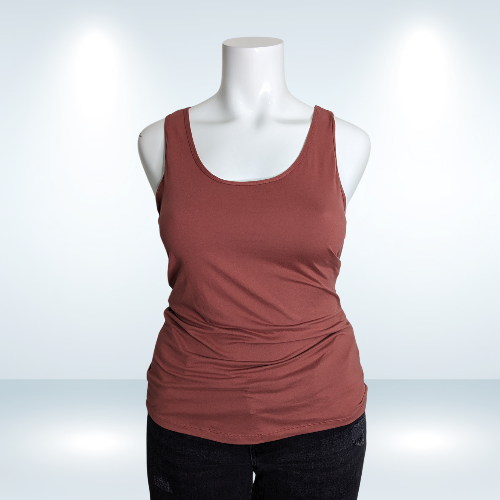 Ardene Basic Soft Racer Back Maroon Tank - Size XXL