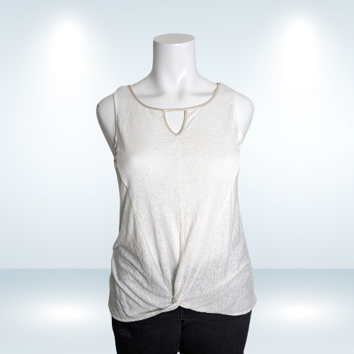 Michel Studio White Knotted Tank - Size 1X