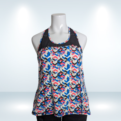 Livi Geometric Print Sport Tank - Size 22/24