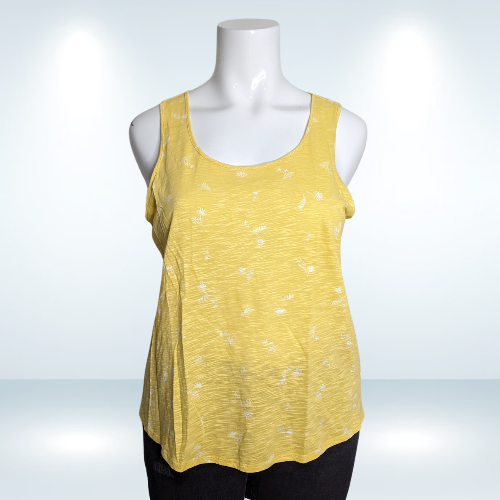 Reitman's Heathered Yellow Palm Tree Tank NWT - Size 2X