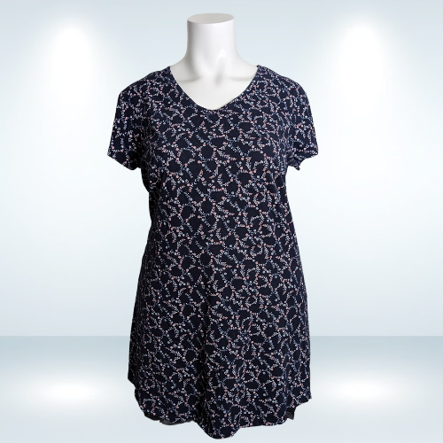 Bleu Gray Printed Tee Dress - Size XL