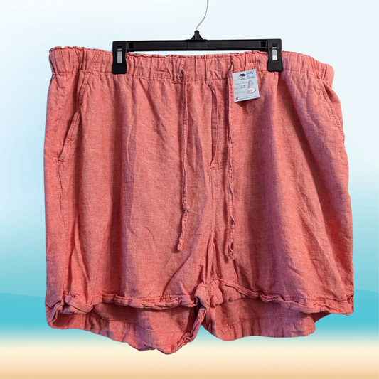 Joe Fresh Peach Linen Blend Shorts - Size 2X