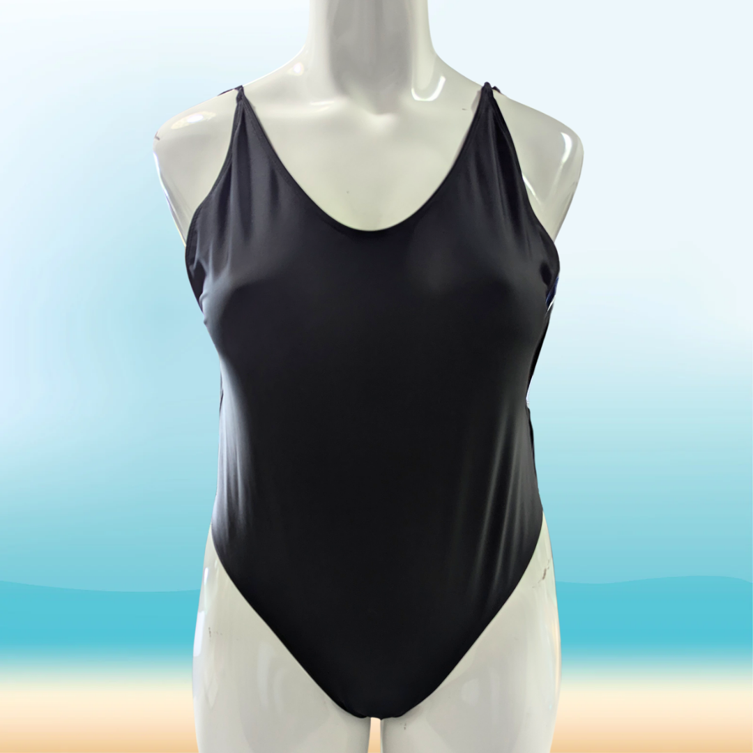 Fabletics One Piece Black Swimsuit - Size 3X