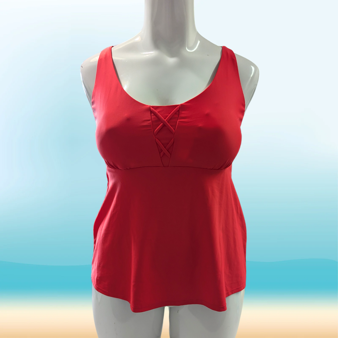 Cactus Brand Red Tankini Top NWT - Size 1X