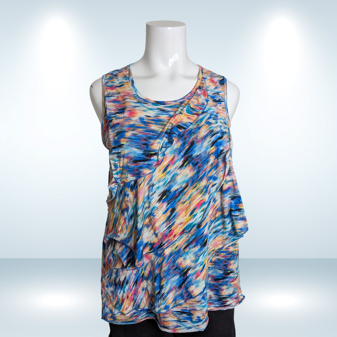 No Boundaries Ruffle Tank - Size 1X