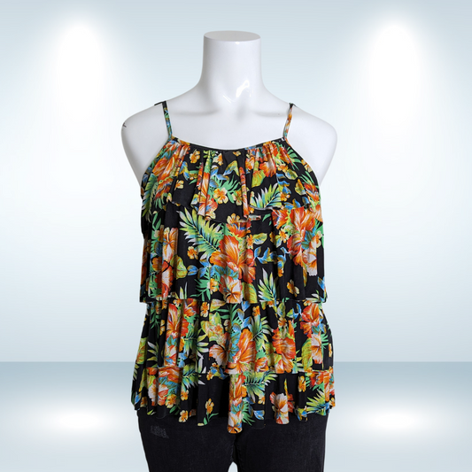 Guilty Ruffled Tank - Size 1X
