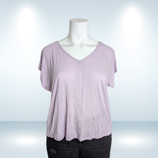 Ricki's Lilac V Neck Tie Back Tee NWT - Size XXL