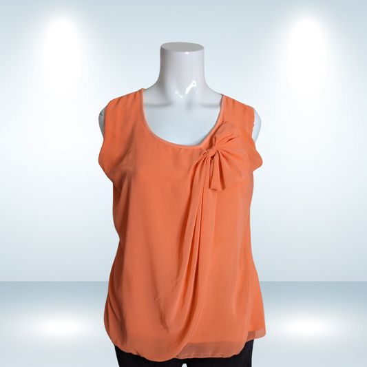 Citrus Orange Bow Tank - Size 2X