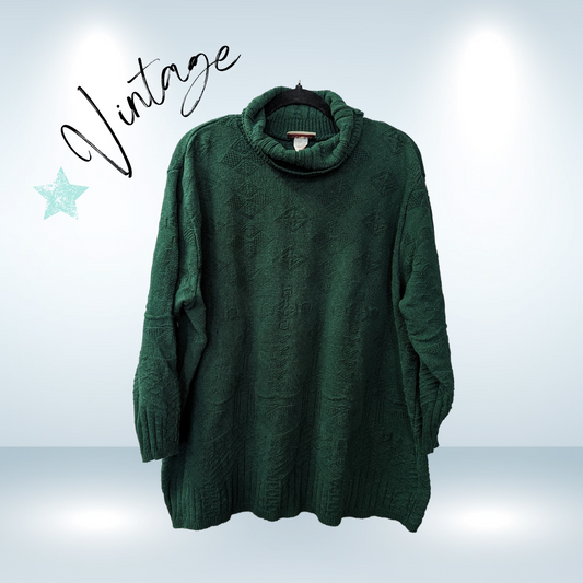 Grace emerald green vintage Sweater - Size 2X