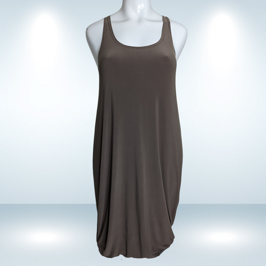 Midi Stretch Billowy Brown Tank Dess - Size 12