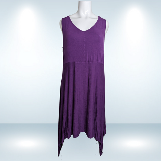 George Purple Midi Asymmetric Dress - Size 4X