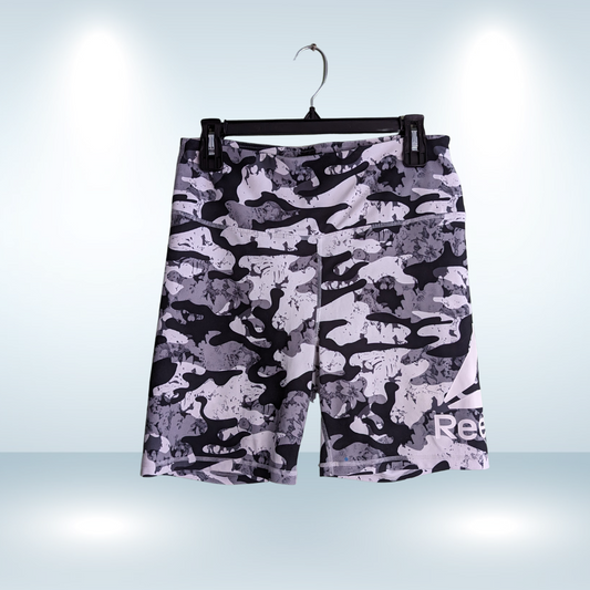 Reebok Womens Camo Printed Graphic Bike Short - Size L