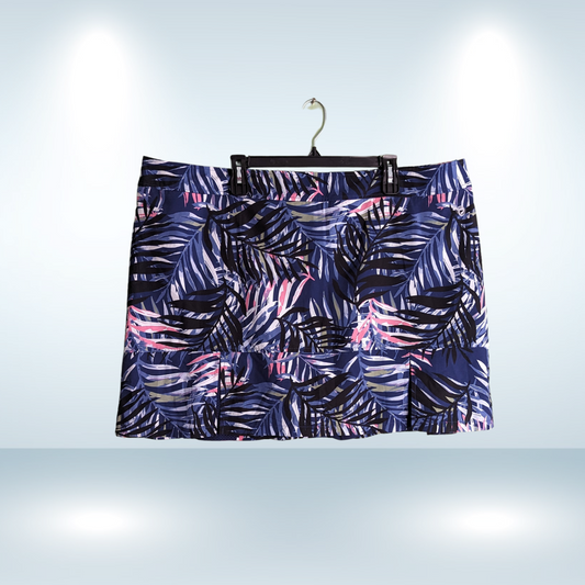 Active Zone Leaf Floral 4-Way Stretch Pull-On Skort - Size 3X
