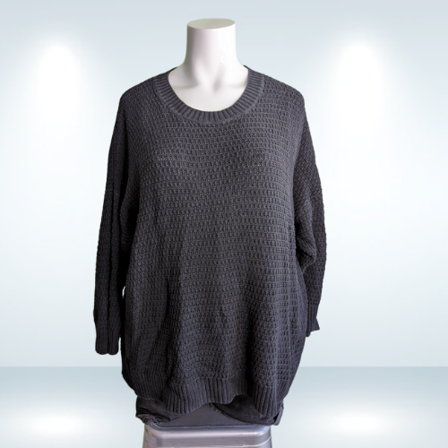 Old Navy Dark Gray Waffle Knit Sweater - Size 4X