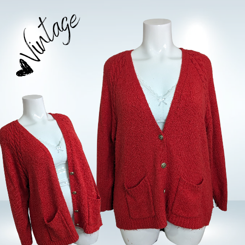 Vintage Alia knit cardigan - Size XL