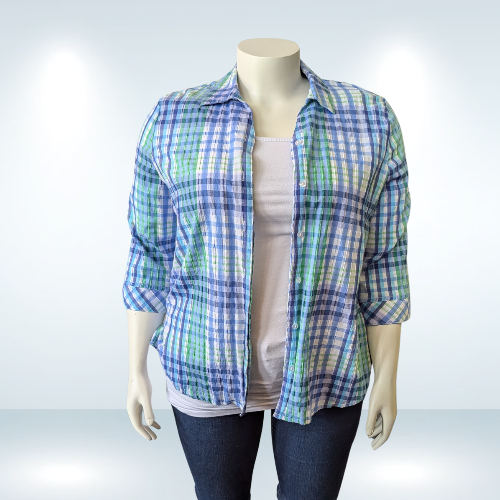 Alia Plaid Button Up - Size 16