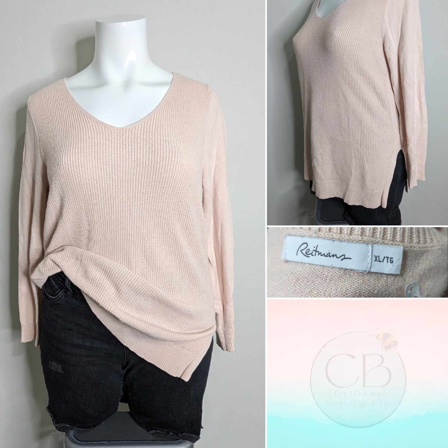 Reitmans Pink Sweater - Size XL