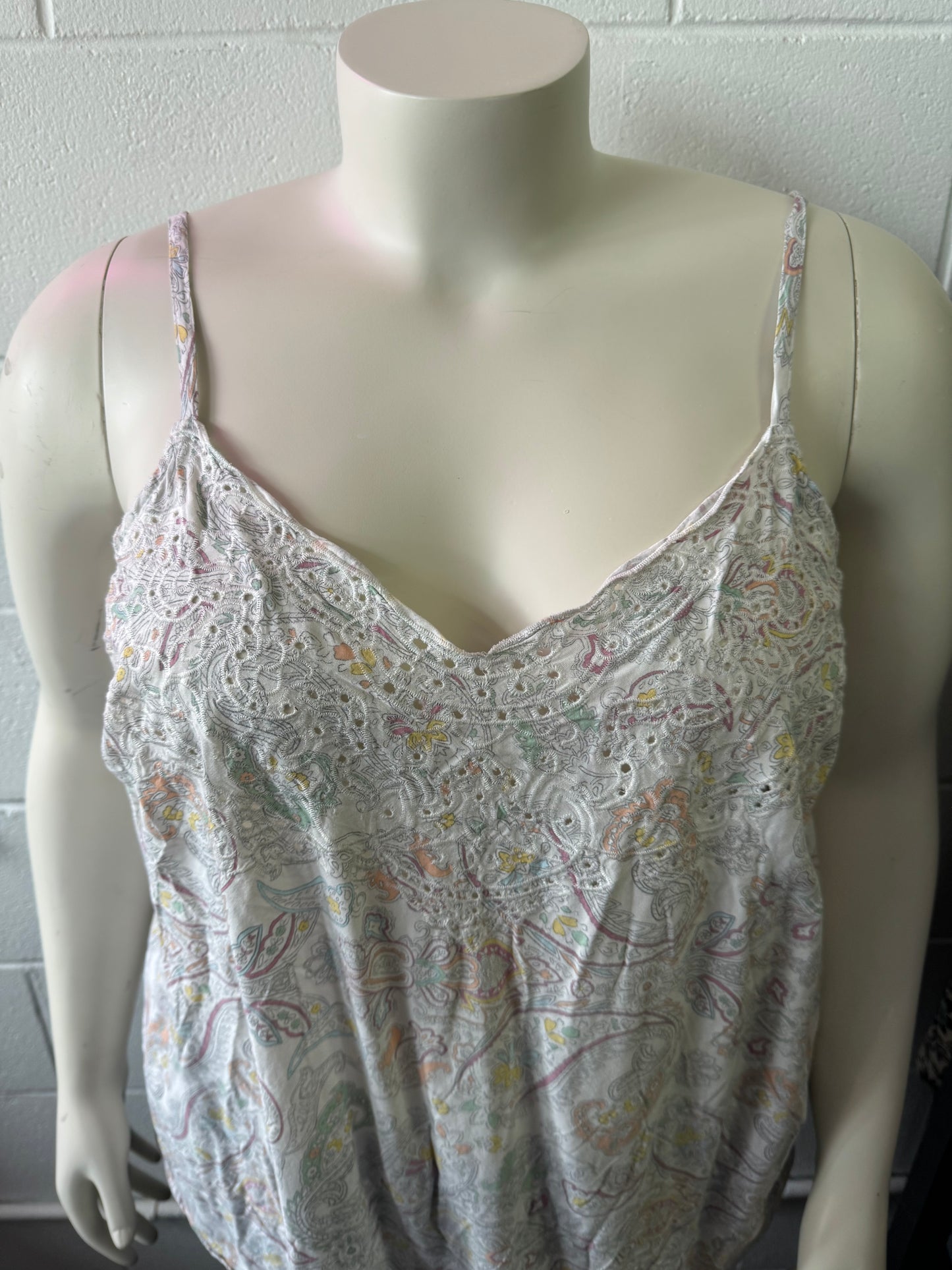 Torrid Sophie Ivory Paisley Challis Eyelet Cami Size 2 - In Store Special