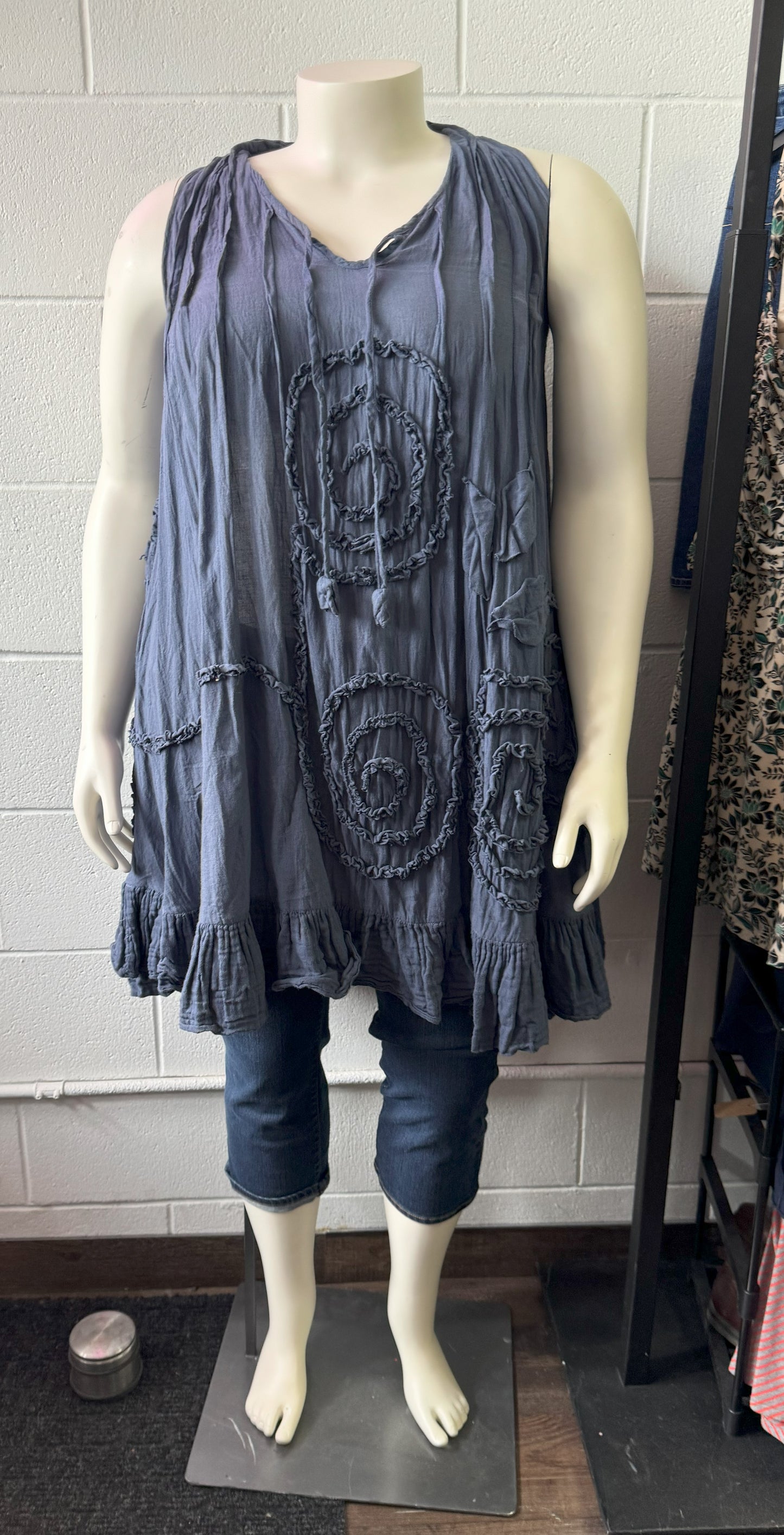 Sleeveless J.P. & Mattie Blue Tunic/Dress Fits size L/XL - In Store Special