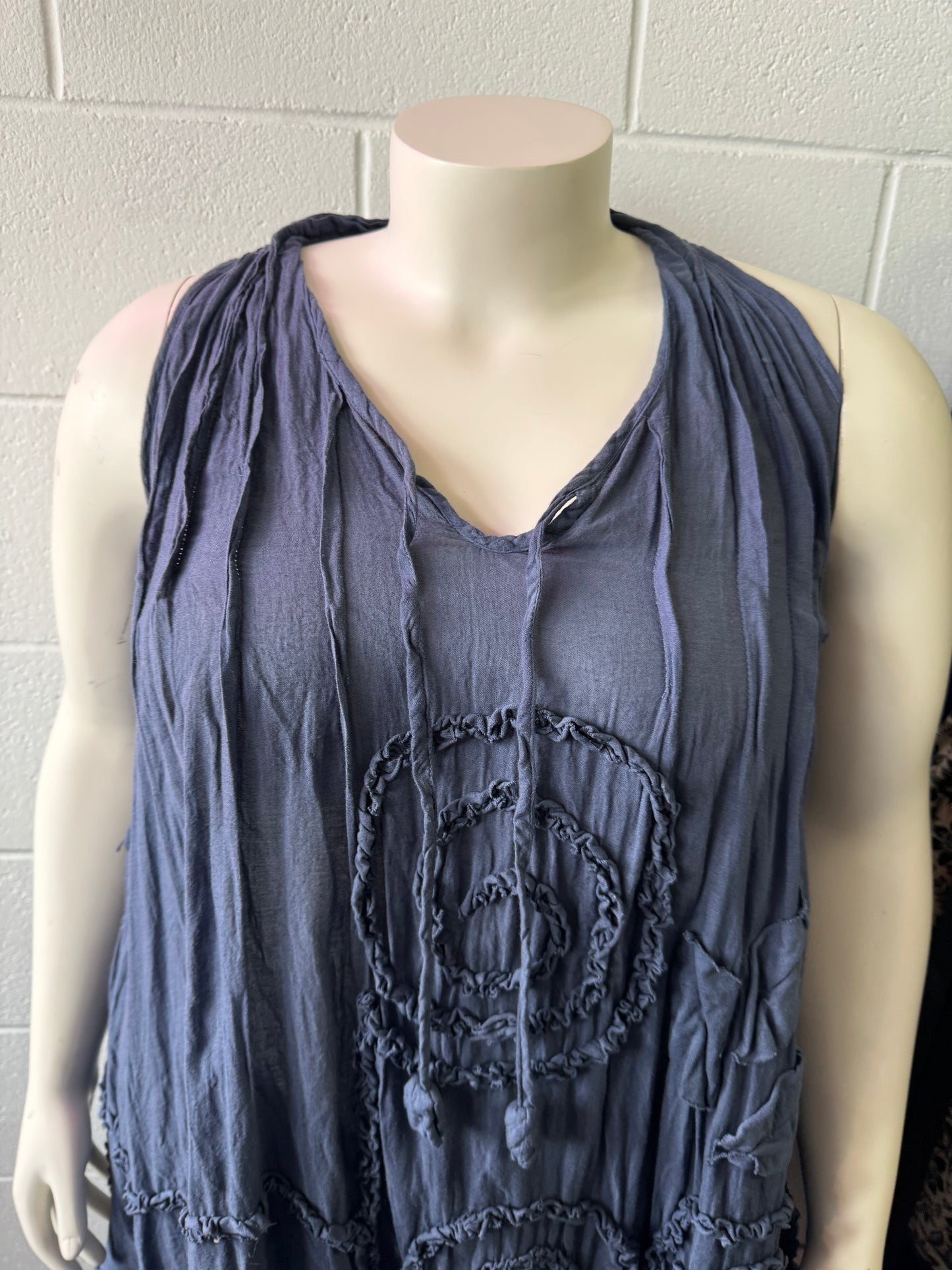 Sleeveless J.P. & Mattie Blue Tunic/Dress Fits size L/XL - In Store Special