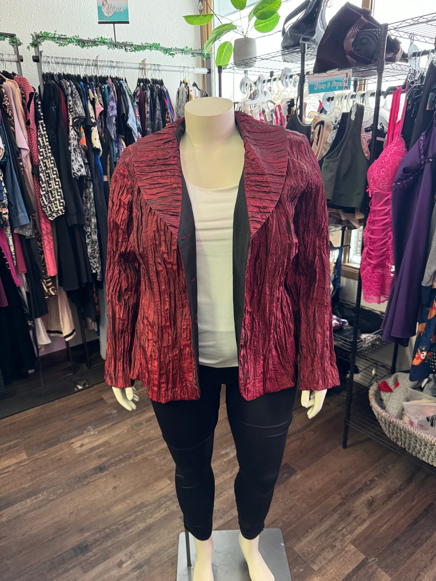 Vintage Canadian Made Red Blazer - Size 24