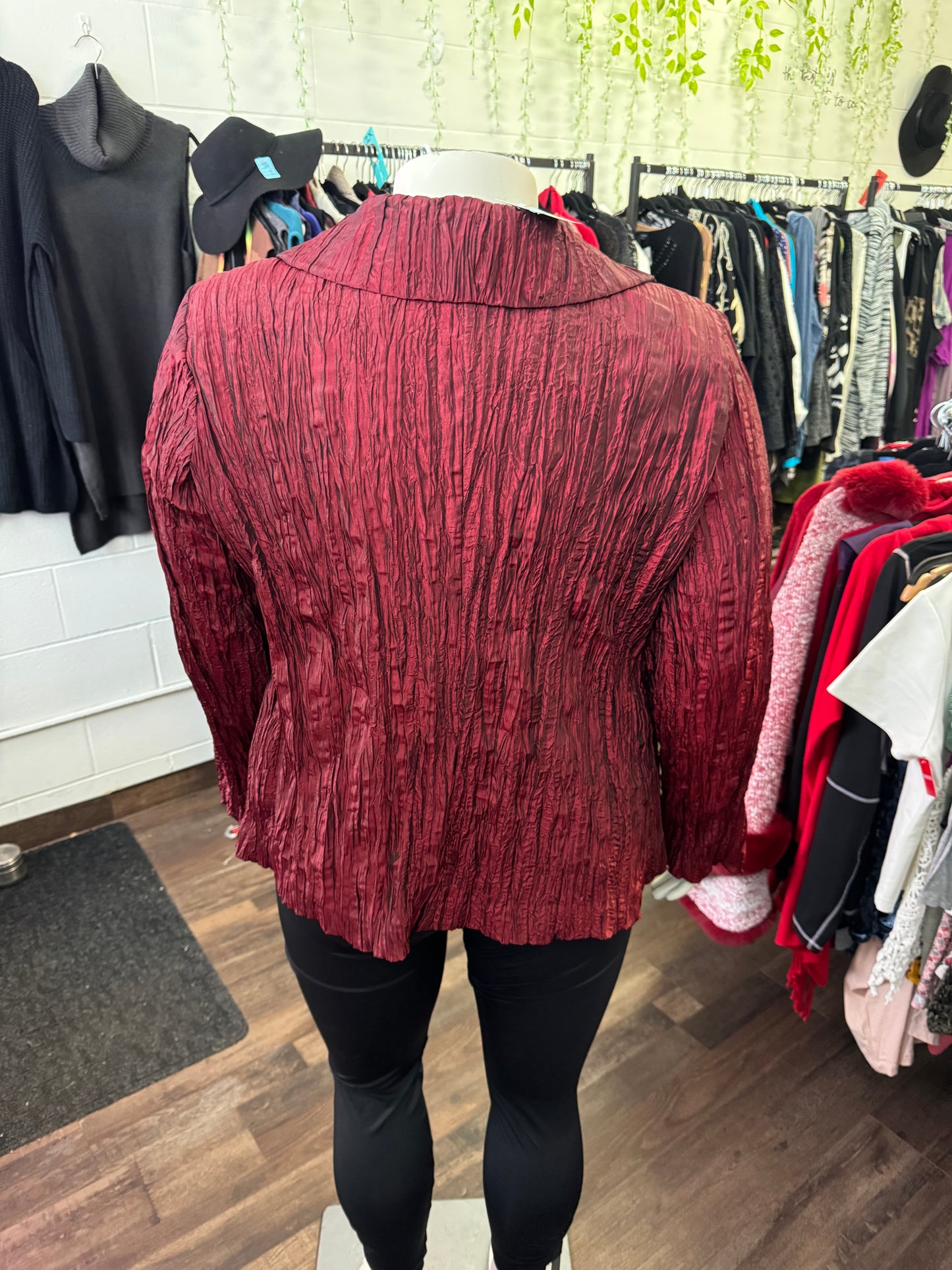 Vintage Canadian Made Red Blazer - Size 24