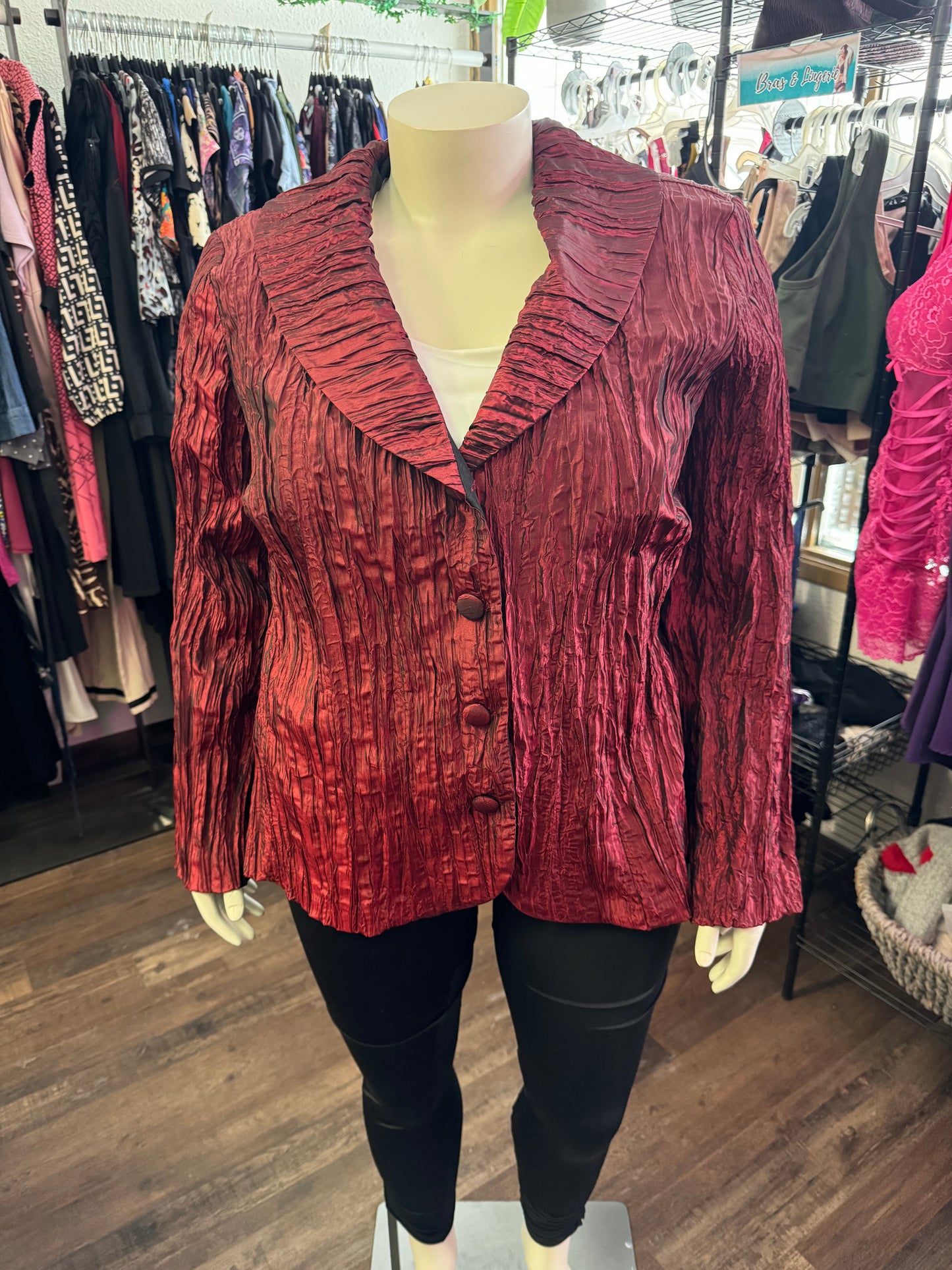 Vintage Canadian Made Red Blazer - Size 24