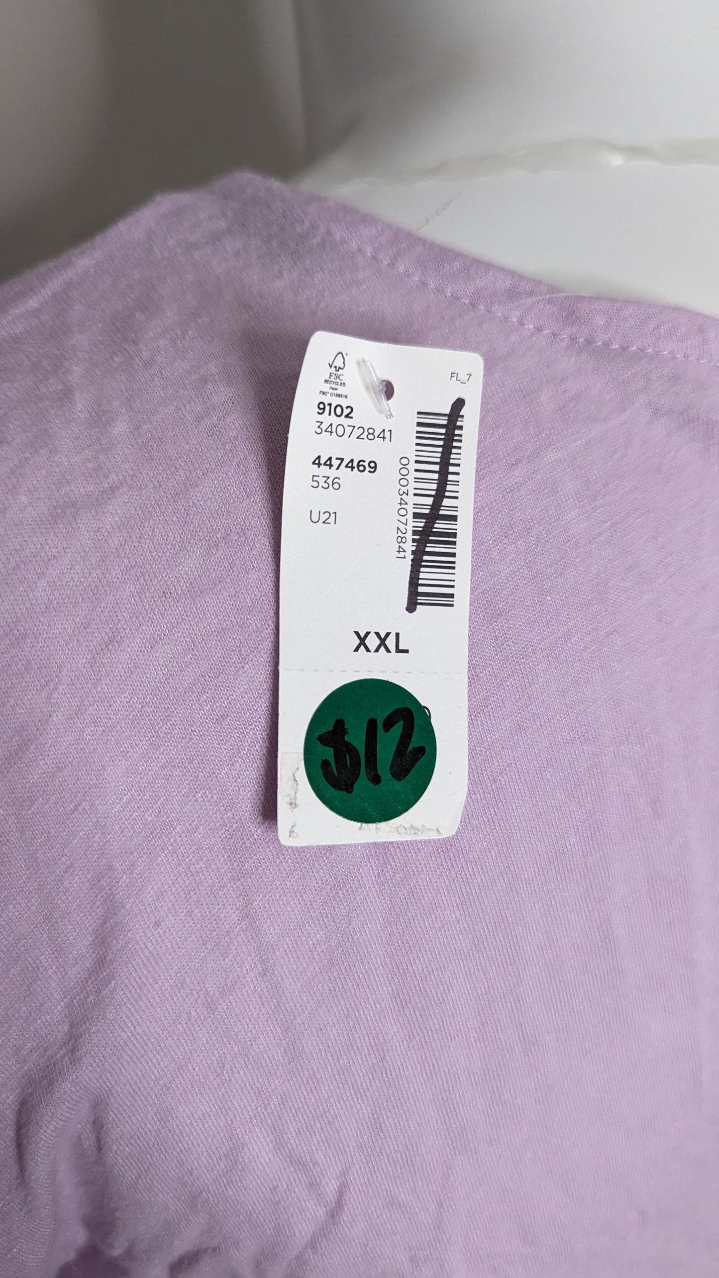 Ricki's Lilac V Neck Tie Back Tee NWT - Size XXL