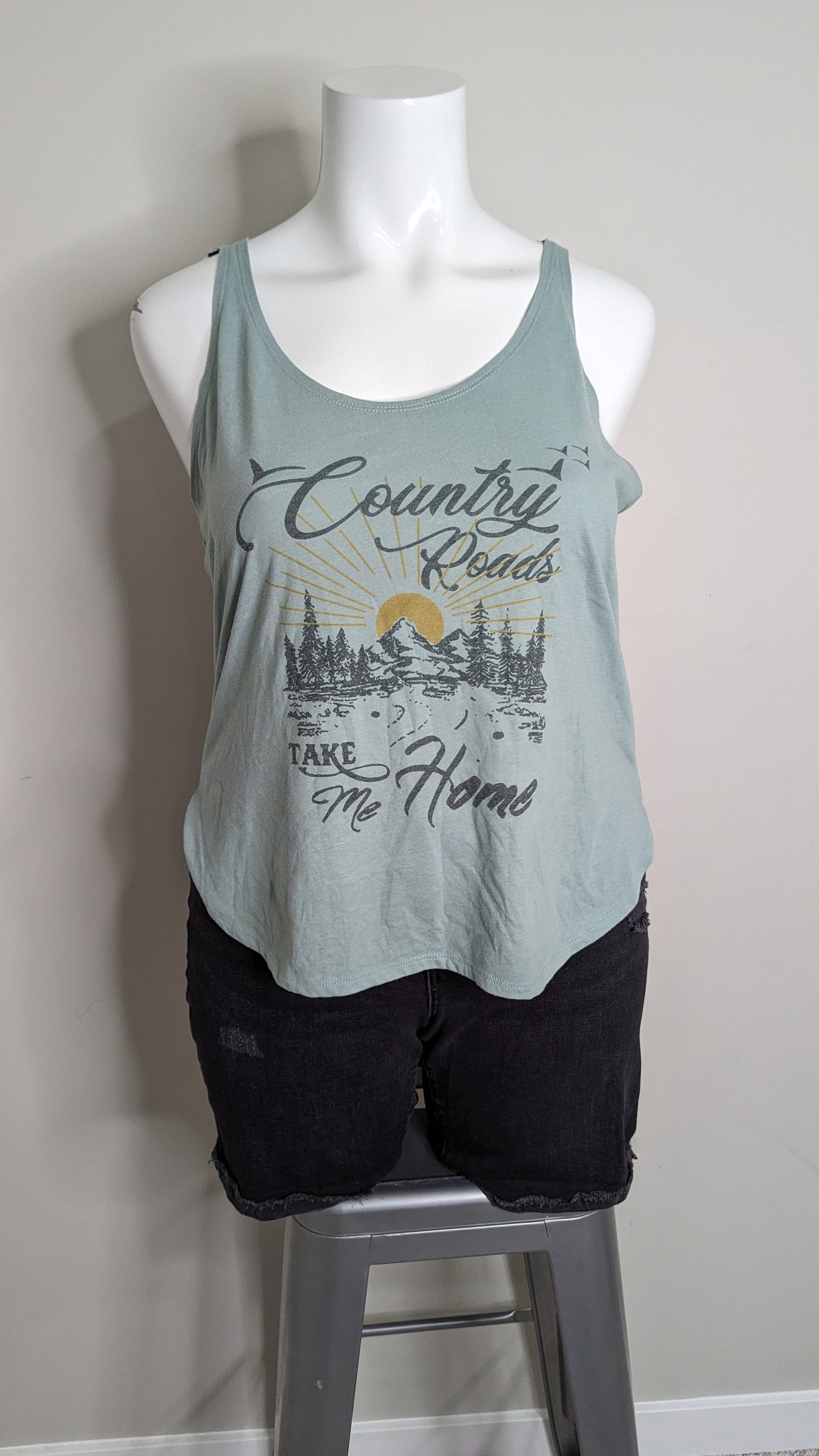 Country Roads Sleeveless Tank Top - Size XL