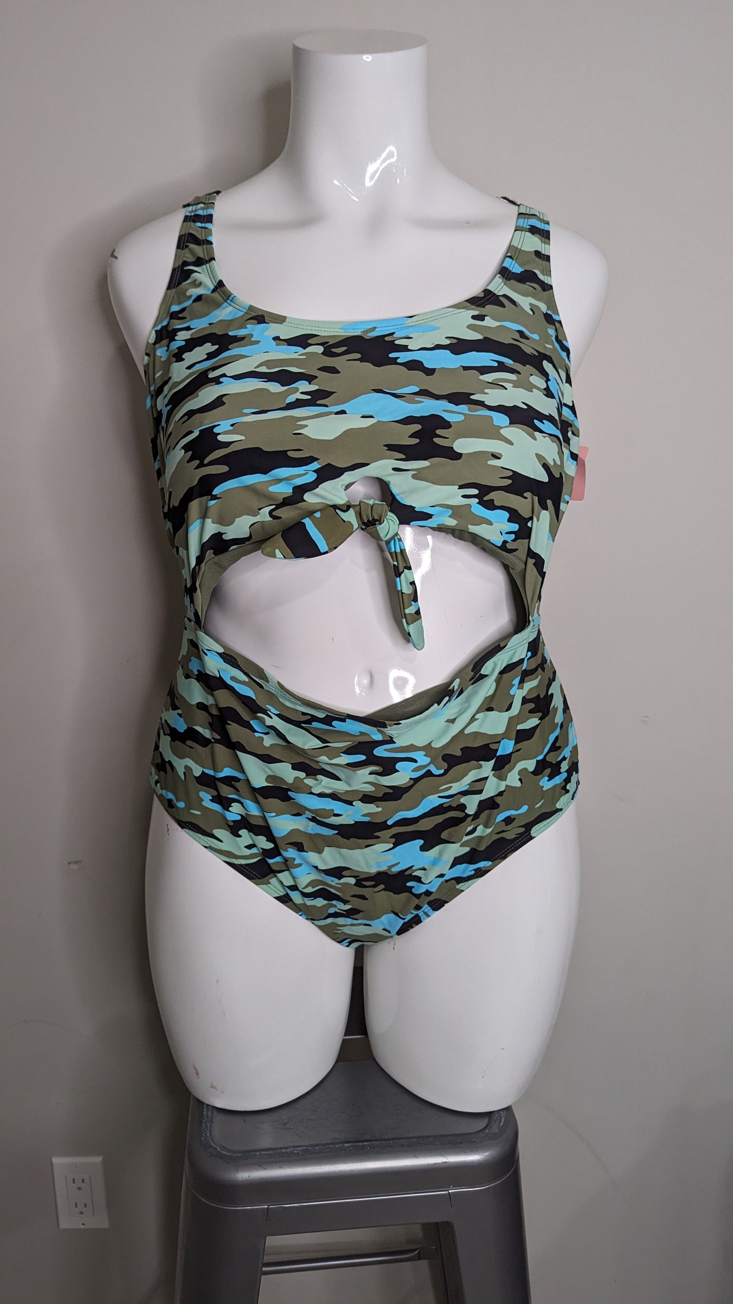 Army Peek-a-boo One Piece - Size 3X