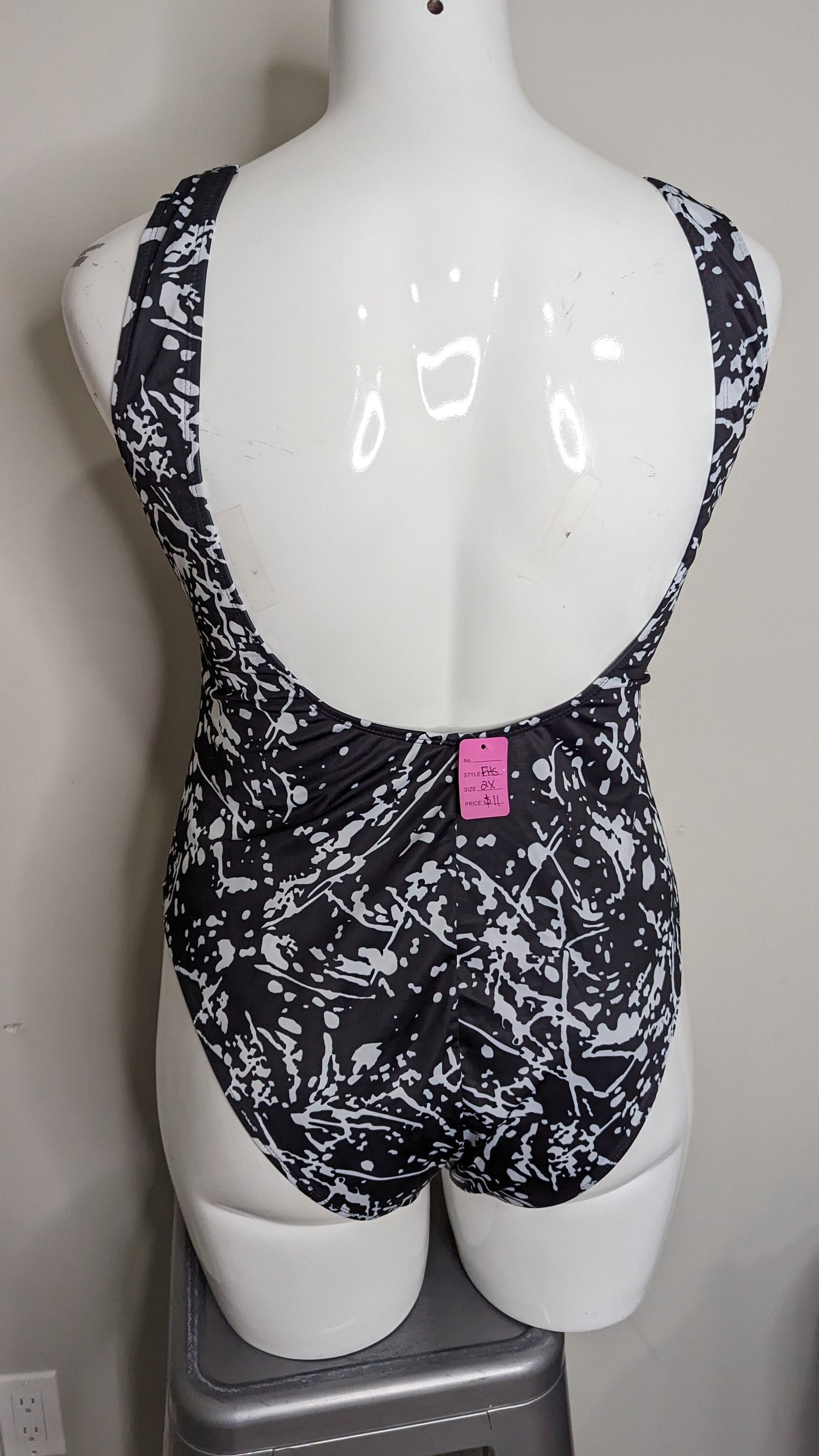 Sexy Splatter Women's One Piece Bathing Suit - Size 2X