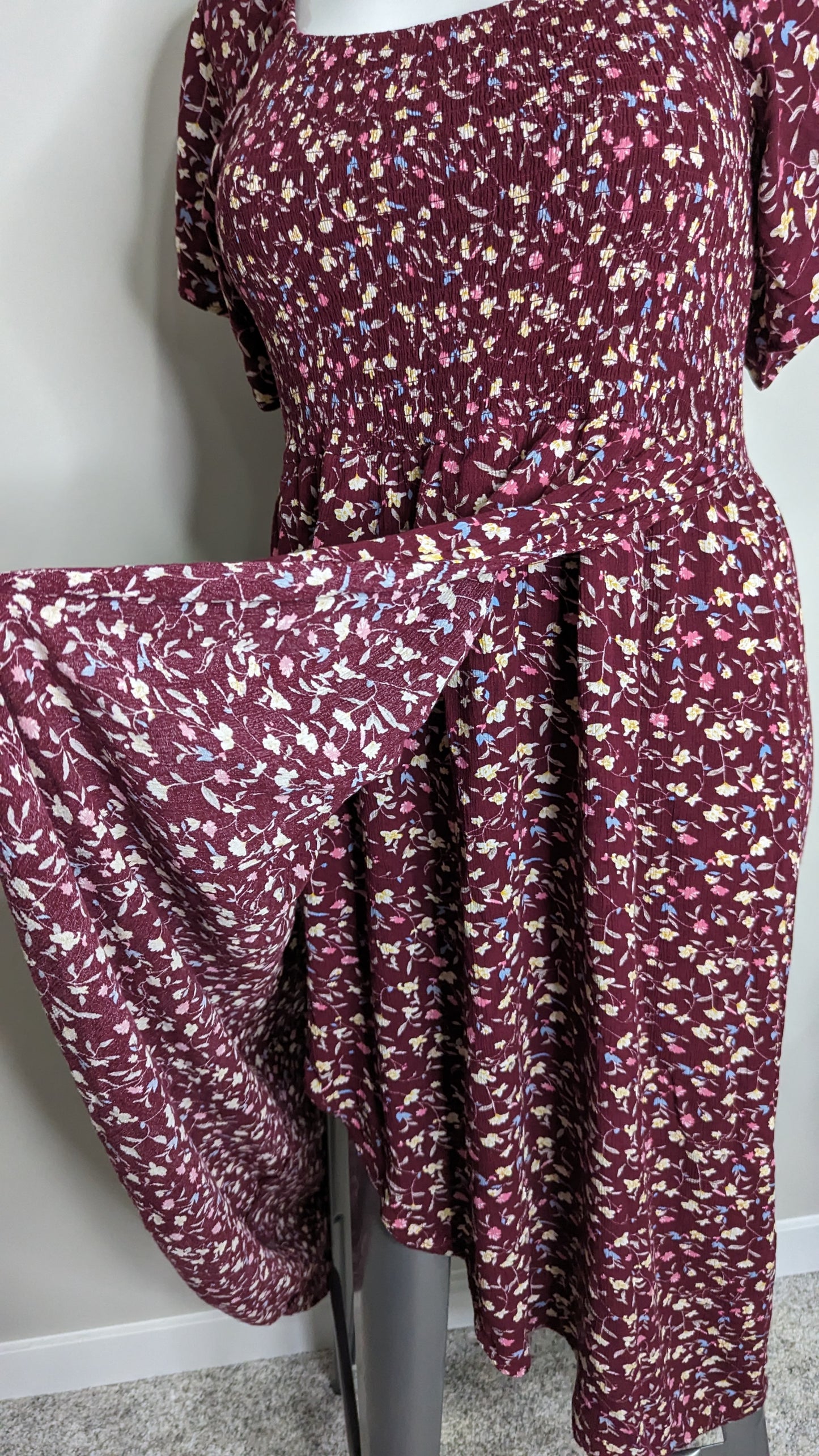 Warehouse One Boho Midi Floral Dress - Size 2X