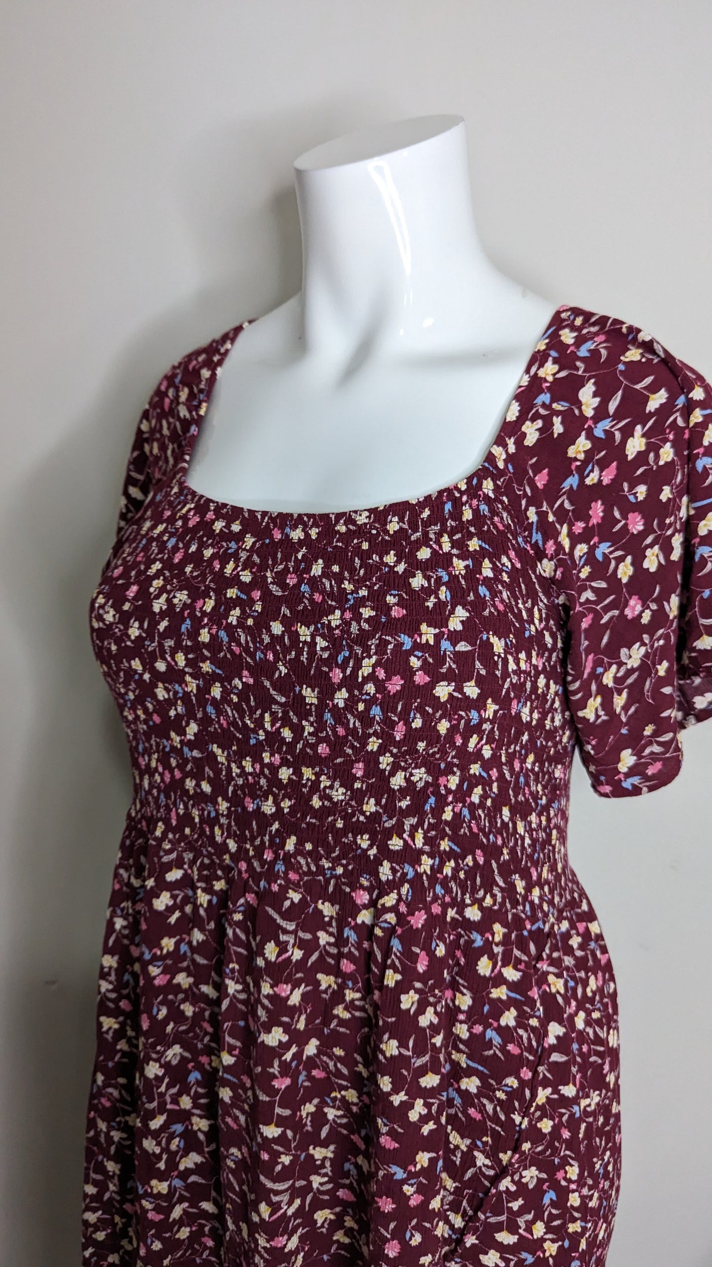 Warehouse One Boho Midi Floral Dress - Size 2X