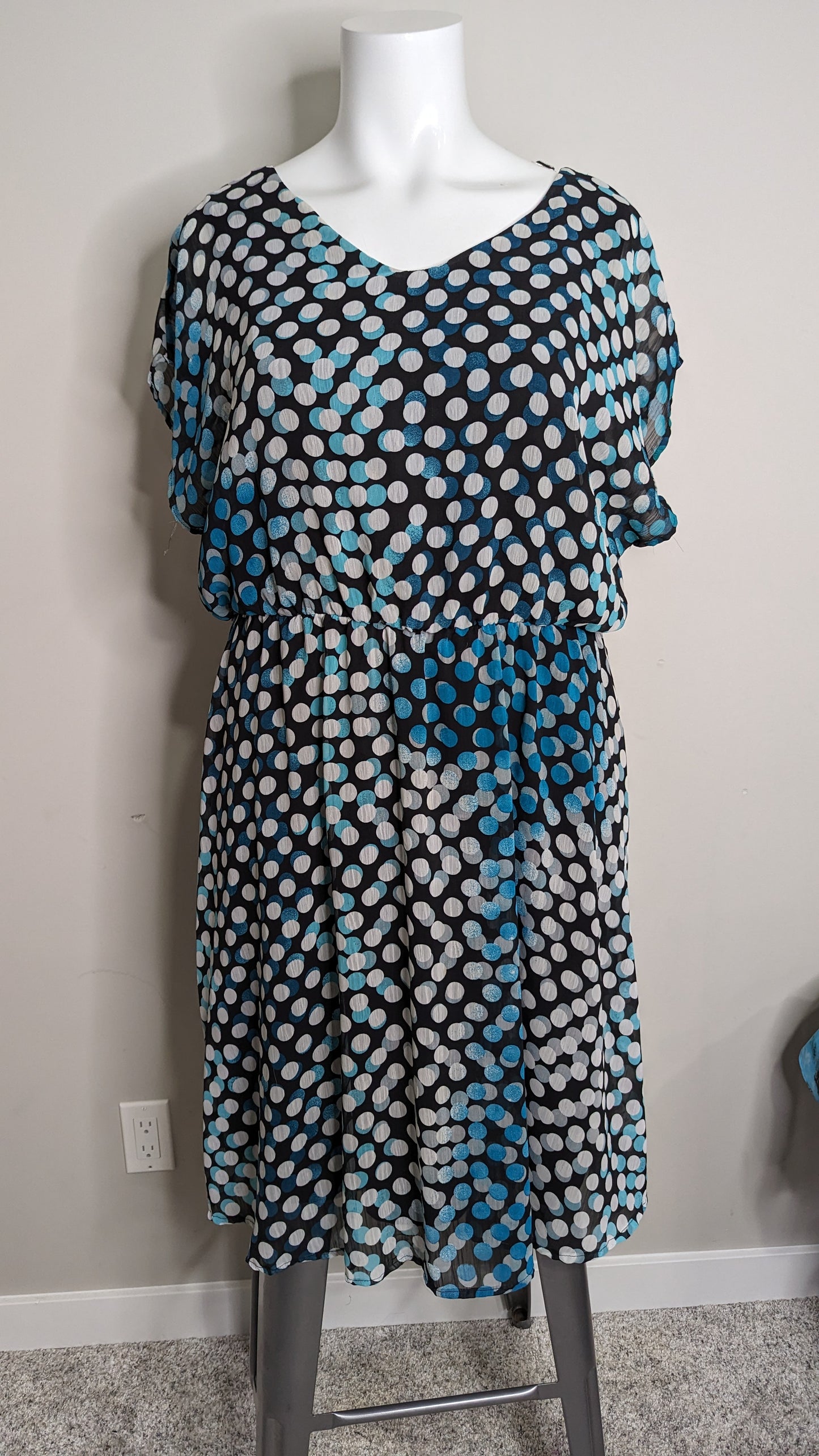 Pennington's Mid Length Polka Dot Dress - Size 20