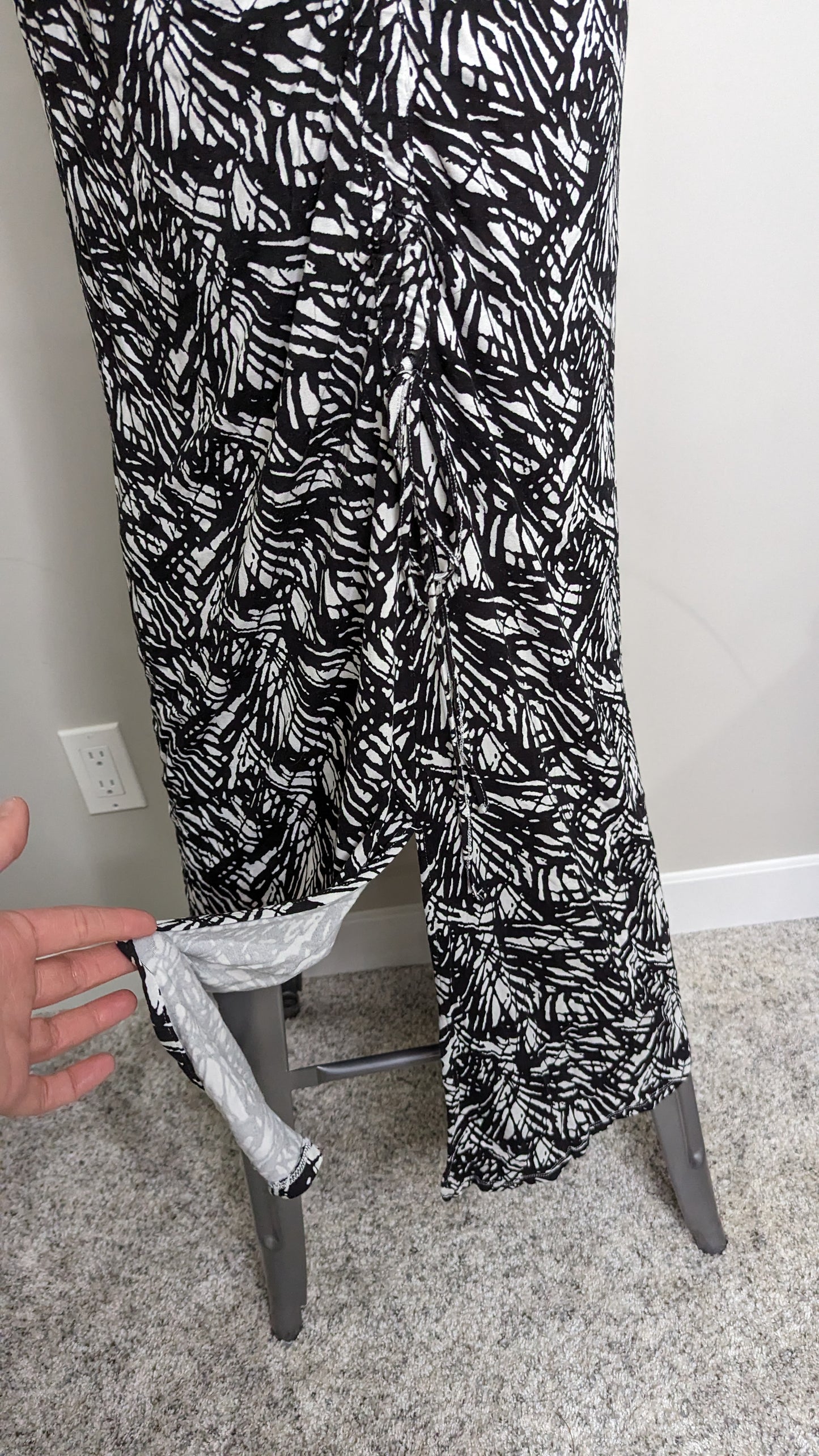 Michel Studio Black And White Maxi Dress - Size 3X