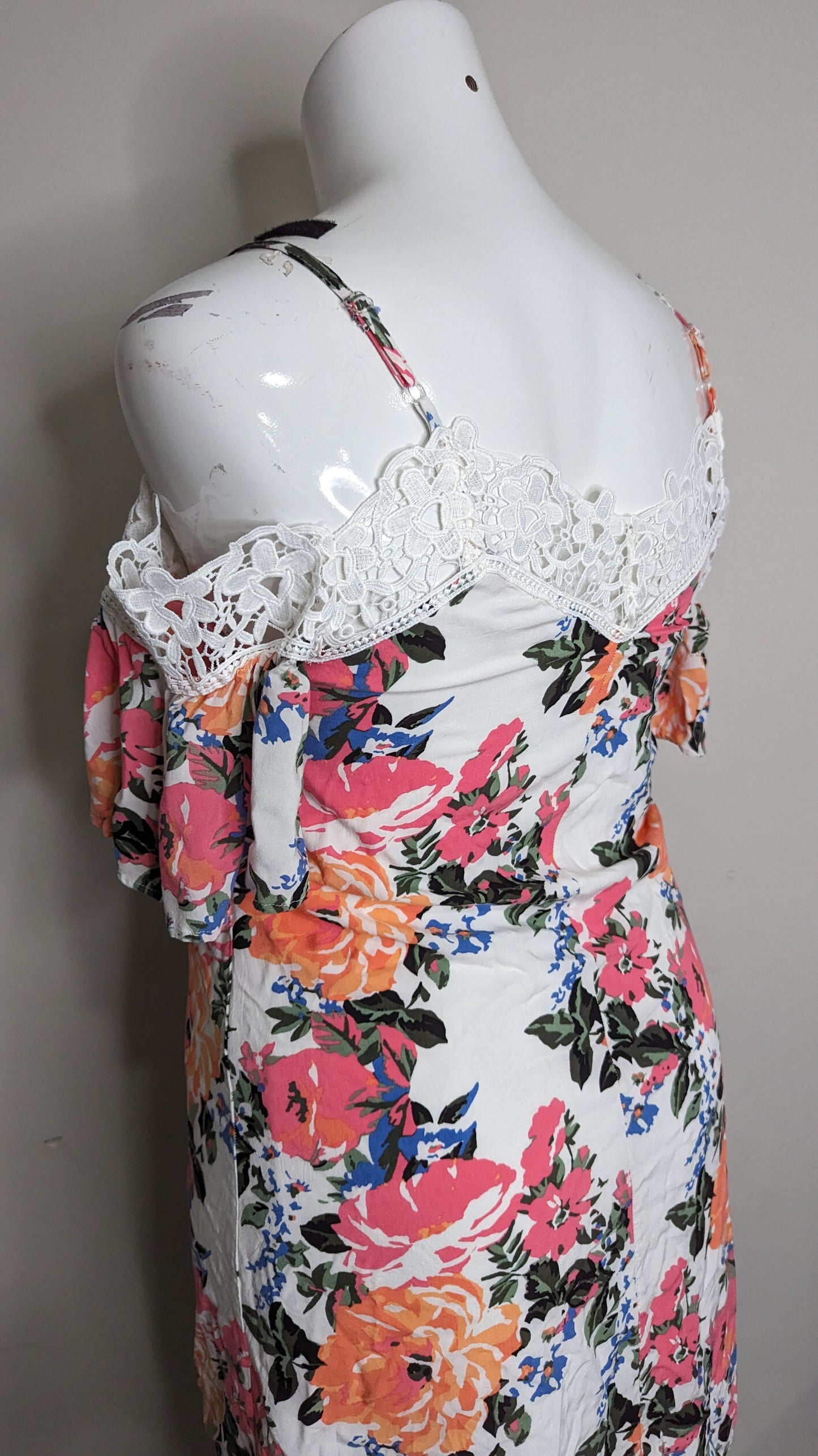 Ricki's Off the Shoulder Floral Dress - Size L