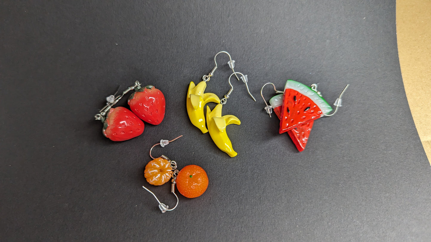 Adorable fruit earrings.