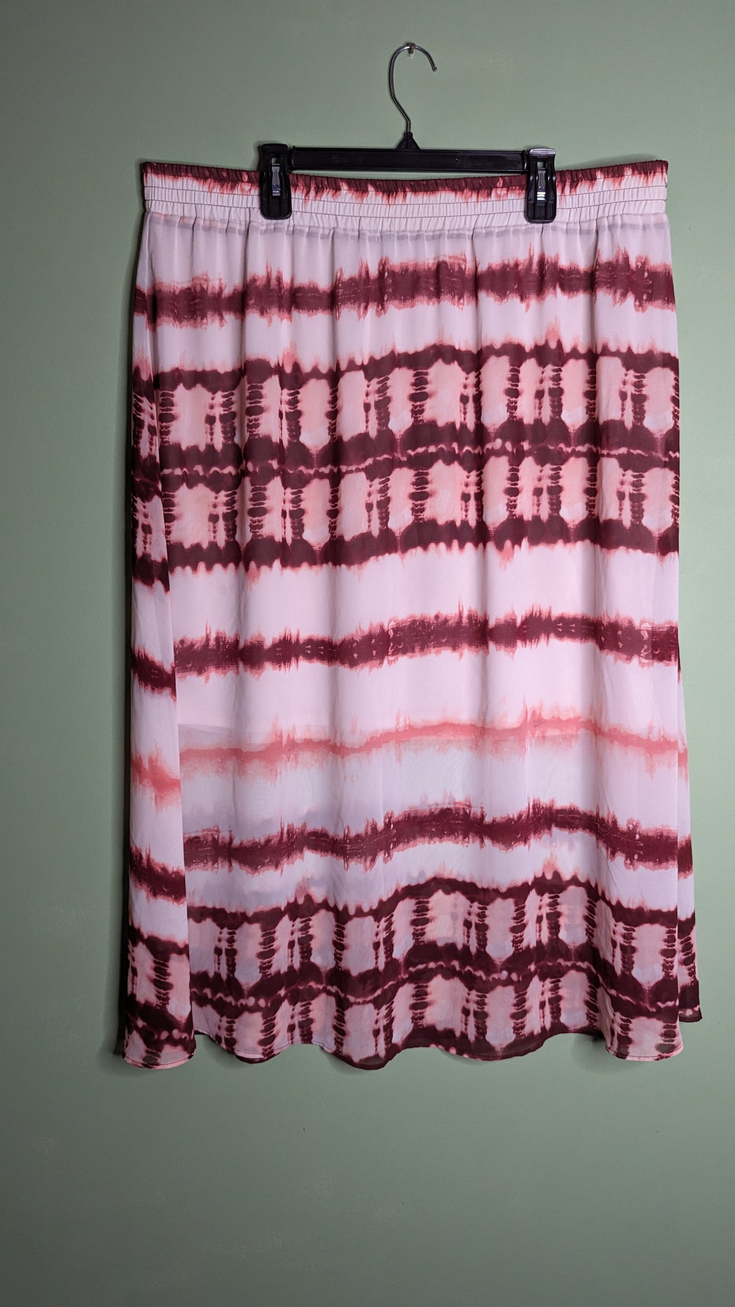 Pennington's MBLM Tess Holliday Red Tie Dye Maxi Skirt - 2X & 4X