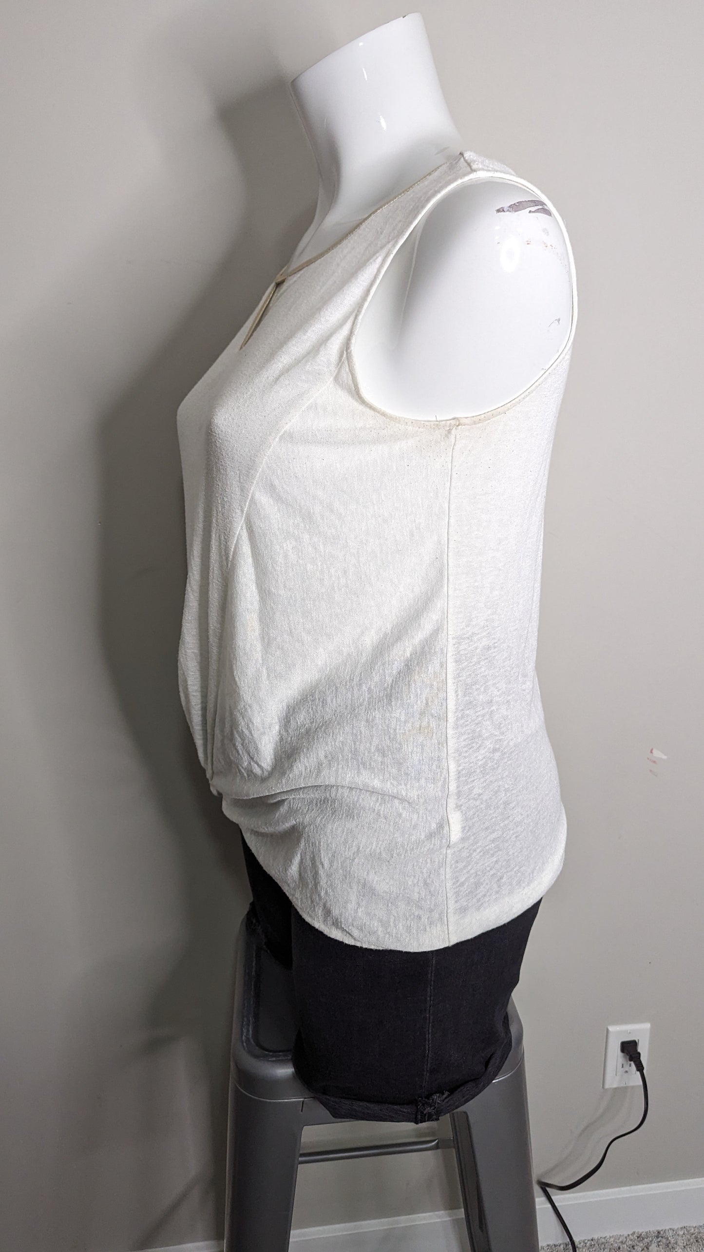 Michel Studio White Knotted Tank - Size 1X