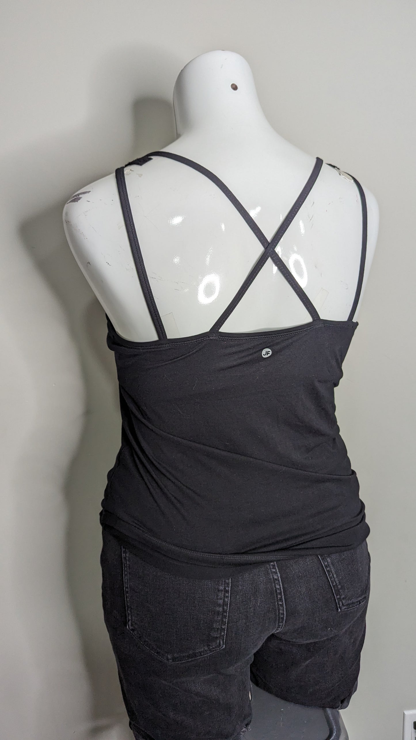 Joe Fresh Black Strappy Active Tank - Size XL