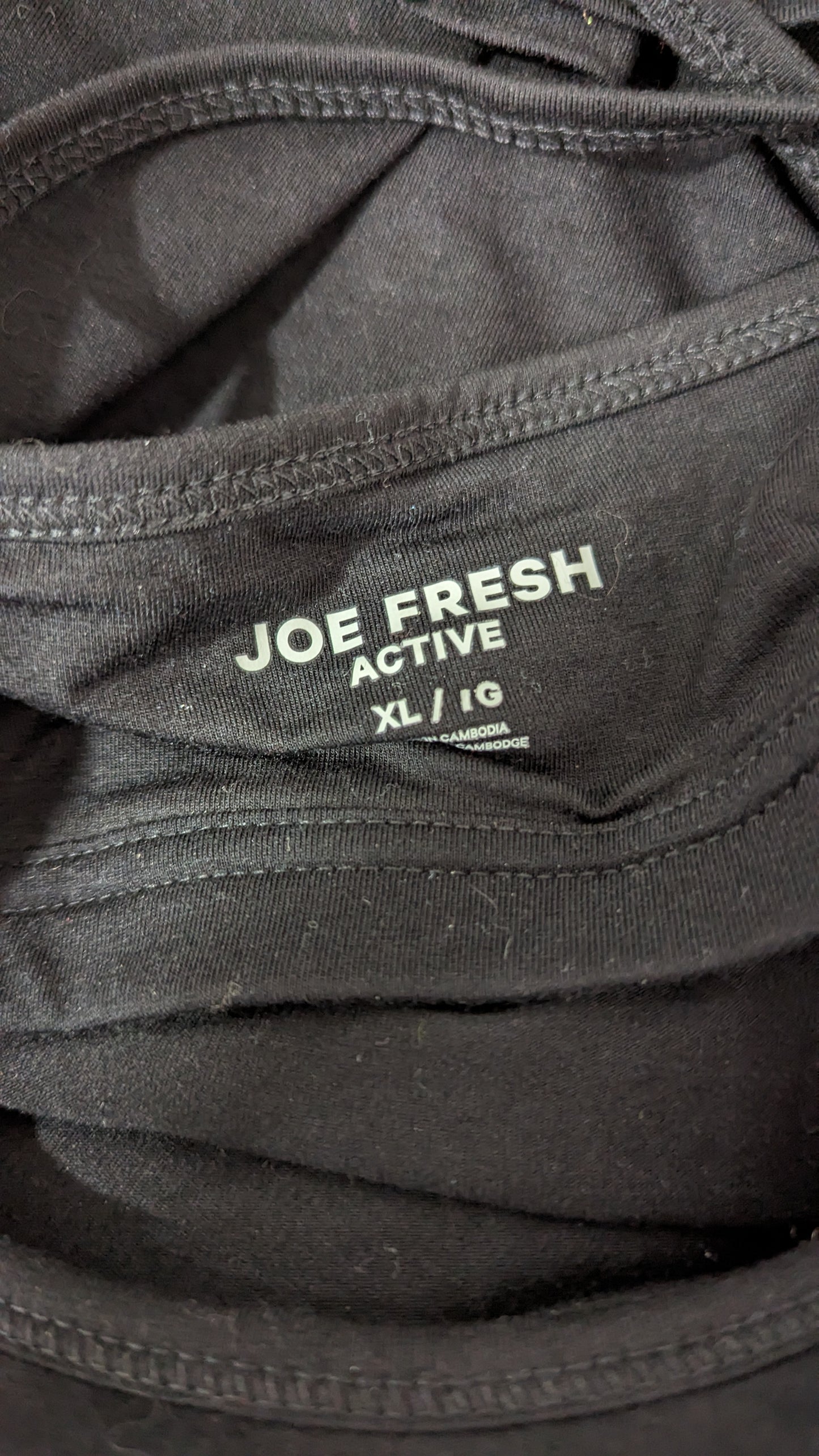 Joe Fresh Black Strappy Active Tank - Size XL