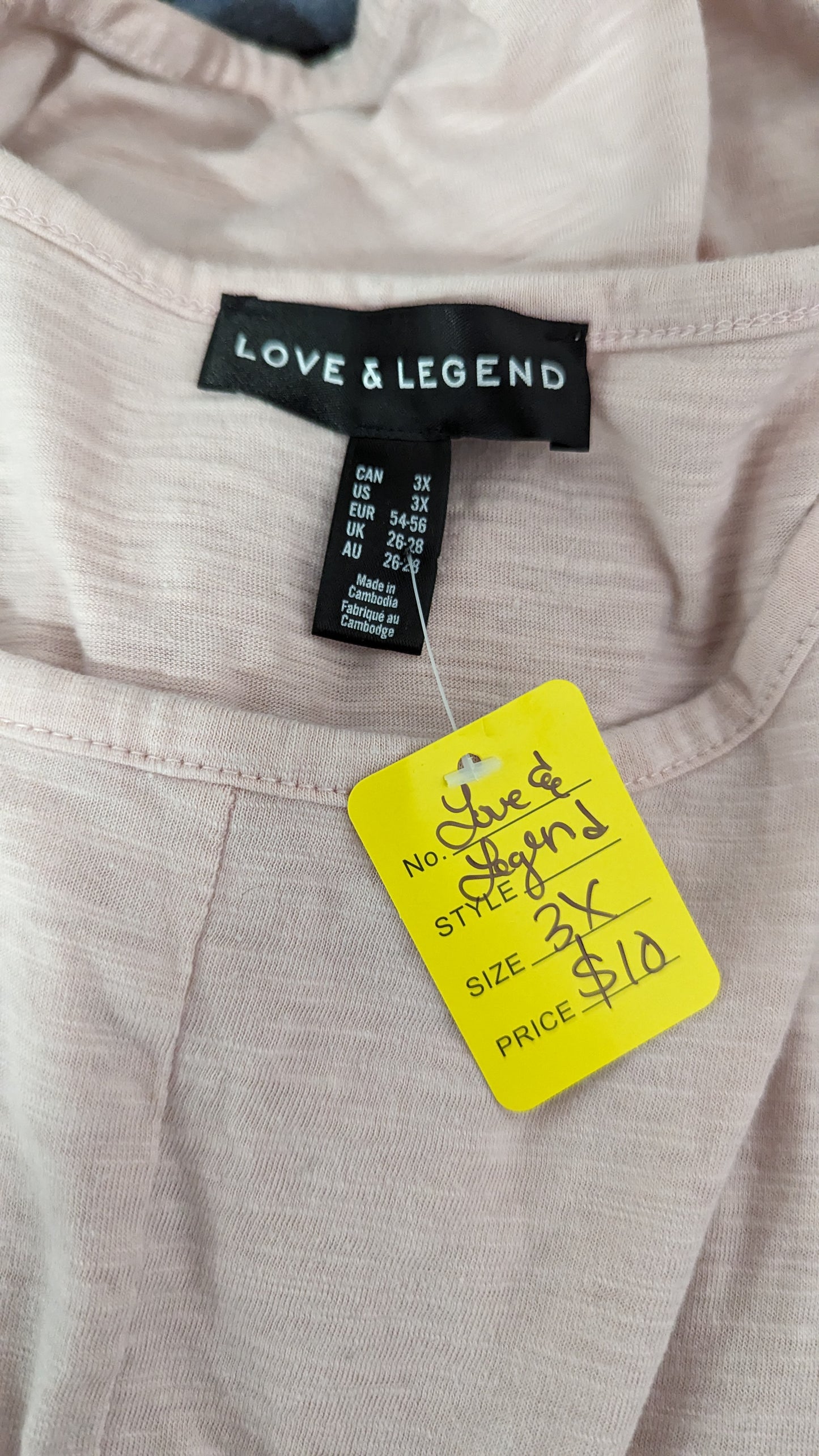 Love & Legend Pink Knot Front Tank - Size 3X