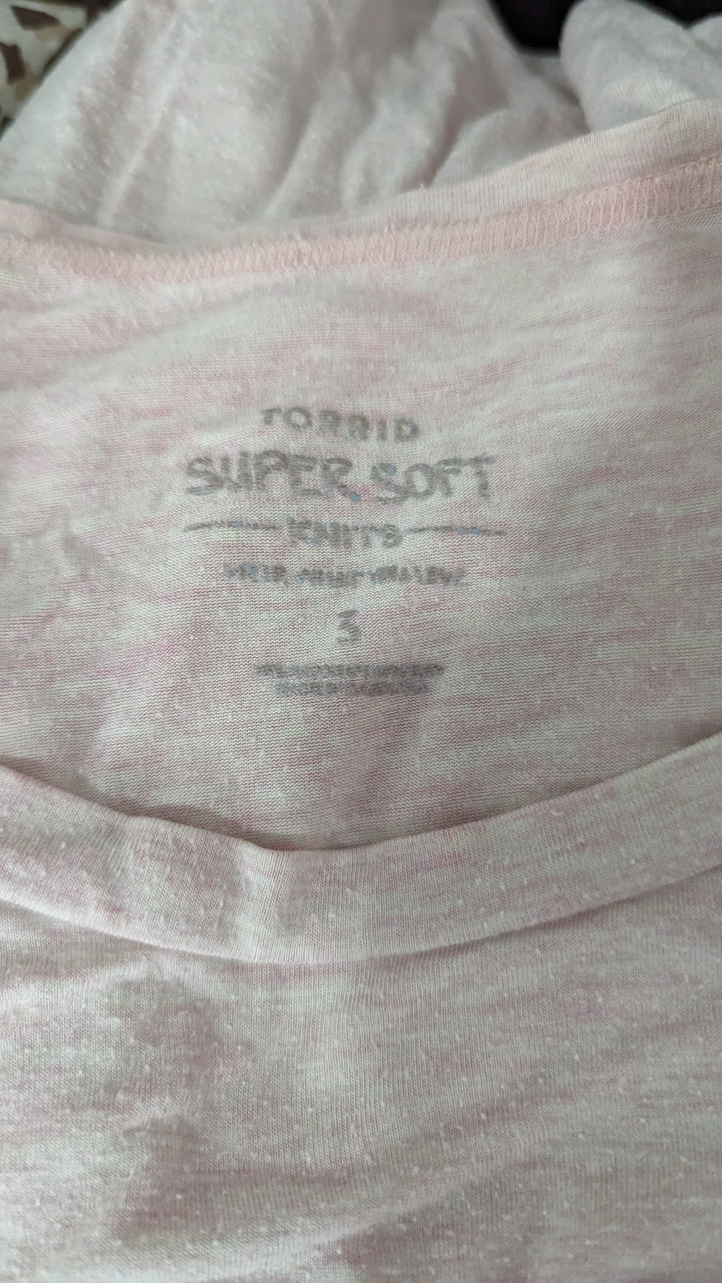 Torrid Light Pink Perfect Super Soft Crew Neck Super Soft Tee - Size 3(X)